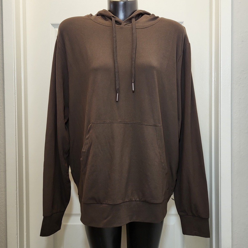 Comfrt All Day Jersey Hoodie Women's Espresso Size-S Design in US